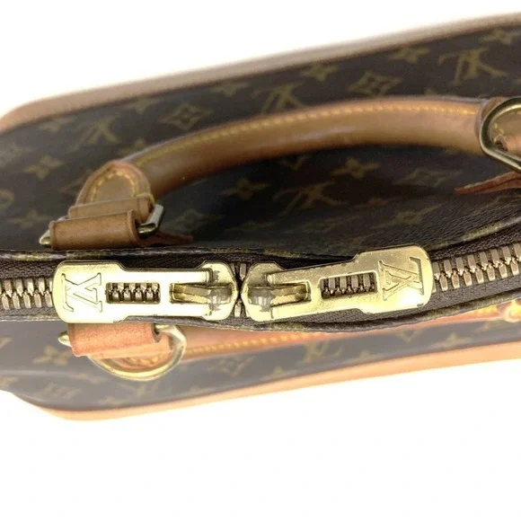 LOUIS VUITTON Brown Monogram Canvas Alma Bag
